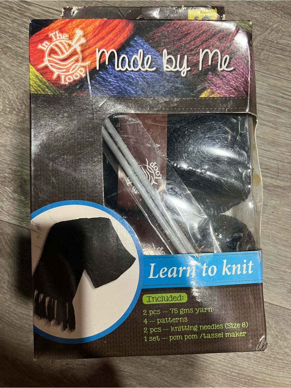 'Made by Me' Learn to Knit Kit – Black